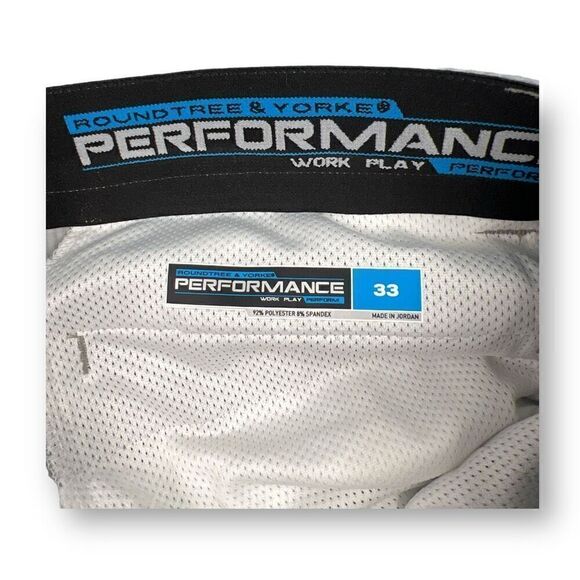 Roundtree & Yorke Performance Straight Fit Flat Front Shorts Size 33 - Picture 3 of 5